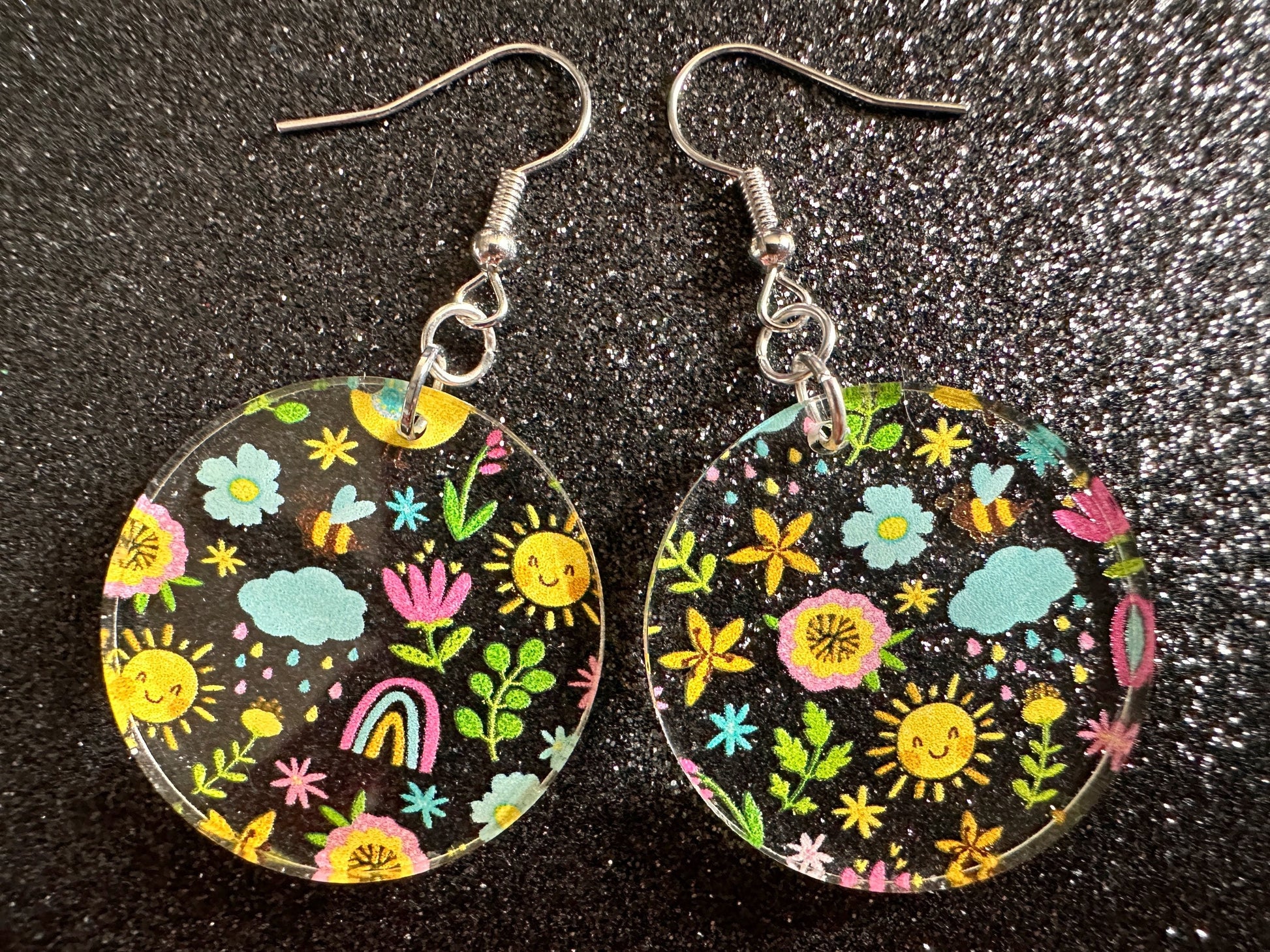 Spring Earrings: Laser Cut Acrylic Earrings, Rain, Birds, Flowers, Rainbows, Summer, Fun, Hearts, Sun, Weather, Best Gifts for Her/Him/Them