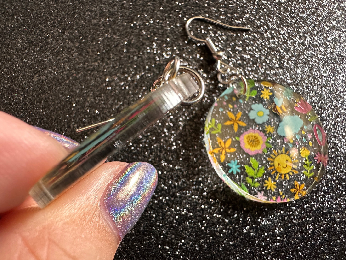 Spring Earrings: Laser Cut Acrylic Earrings, Rain, Birds, Flowers, Rainbows, Summer, Fun, Hearts, Sun, Weather, Best Gifts for Her/Him/Them