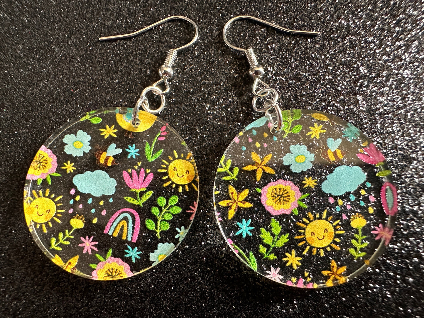 Spring Earrings: Laser Cut Acrylic Earrings, Rain, Birds, Flowers, Rainbows, Summer, Fun, Hearts, Sun, Weather, Best Gifts for Her/Him/Them