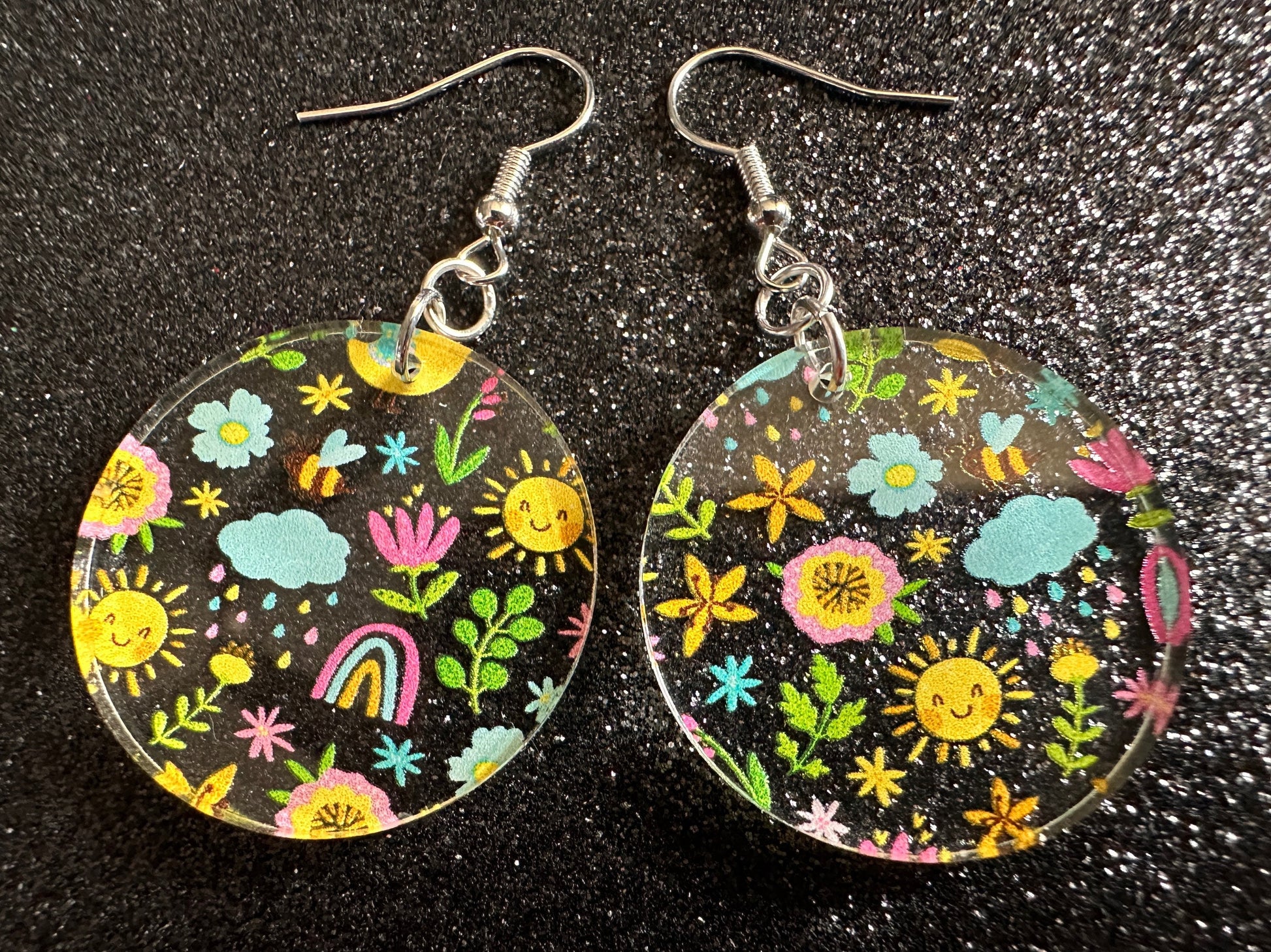 Spring Earrings: Laser Cut Acrylic Earrings, Rain, Birds, Flowers, Rainbows, Summer, Fun, Hearts, Sun, Weather, Best Gifts for Her/Him/Them