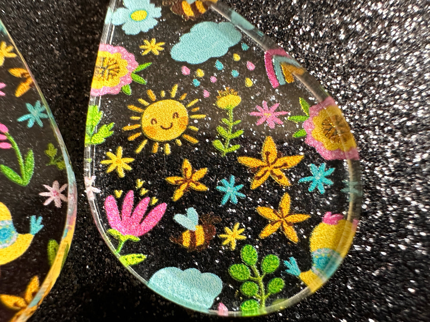Spring Earrings: Laser Cut Acrylic Earrings, Rain, Birds, Flowers, Rainbows, Summer, Fun, Hearts, Sun, Weather, Best Gifts for Her/Him/Them