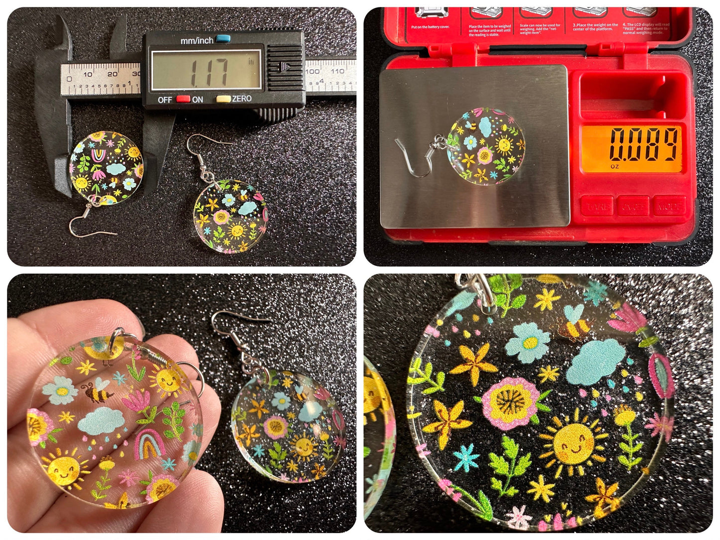 Spring Earrings: Laser Cut Acrylic Earrings, Rain, Birds, Flowers, Rainbows, Summer, Fun, Hearts, Sun, Weather, Best Gifts for Her/Him/Them
