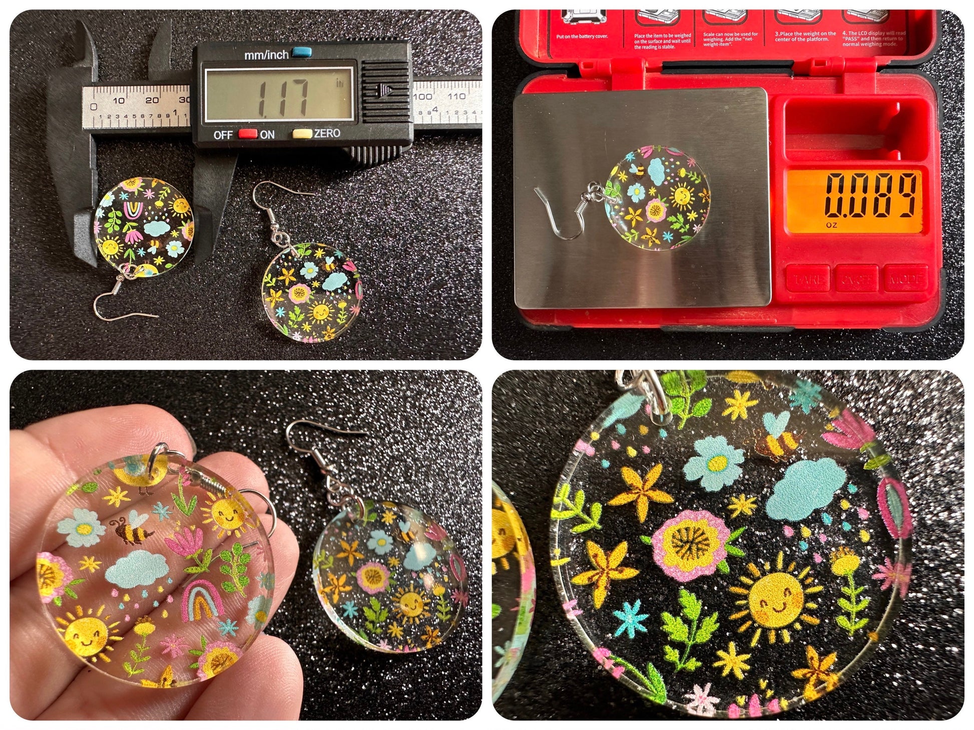 Spring Earrings: Laser Cut Acrylic Earrings, Rain, Birds, Flowers, Rainbows, Summer, Fun, Hearts, Sun, Weather, Best Gifts for Her/Him/Them