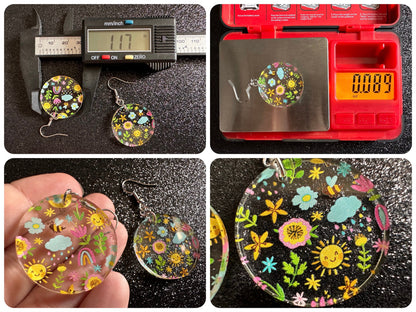 Spring Earrings: Laser Cut Acrylic Earrings, Rain, Birds, Flowers, Rainbows, Summer, Fun, Hearts, Sun, Weather, Best Gifts for Her/Him/Them