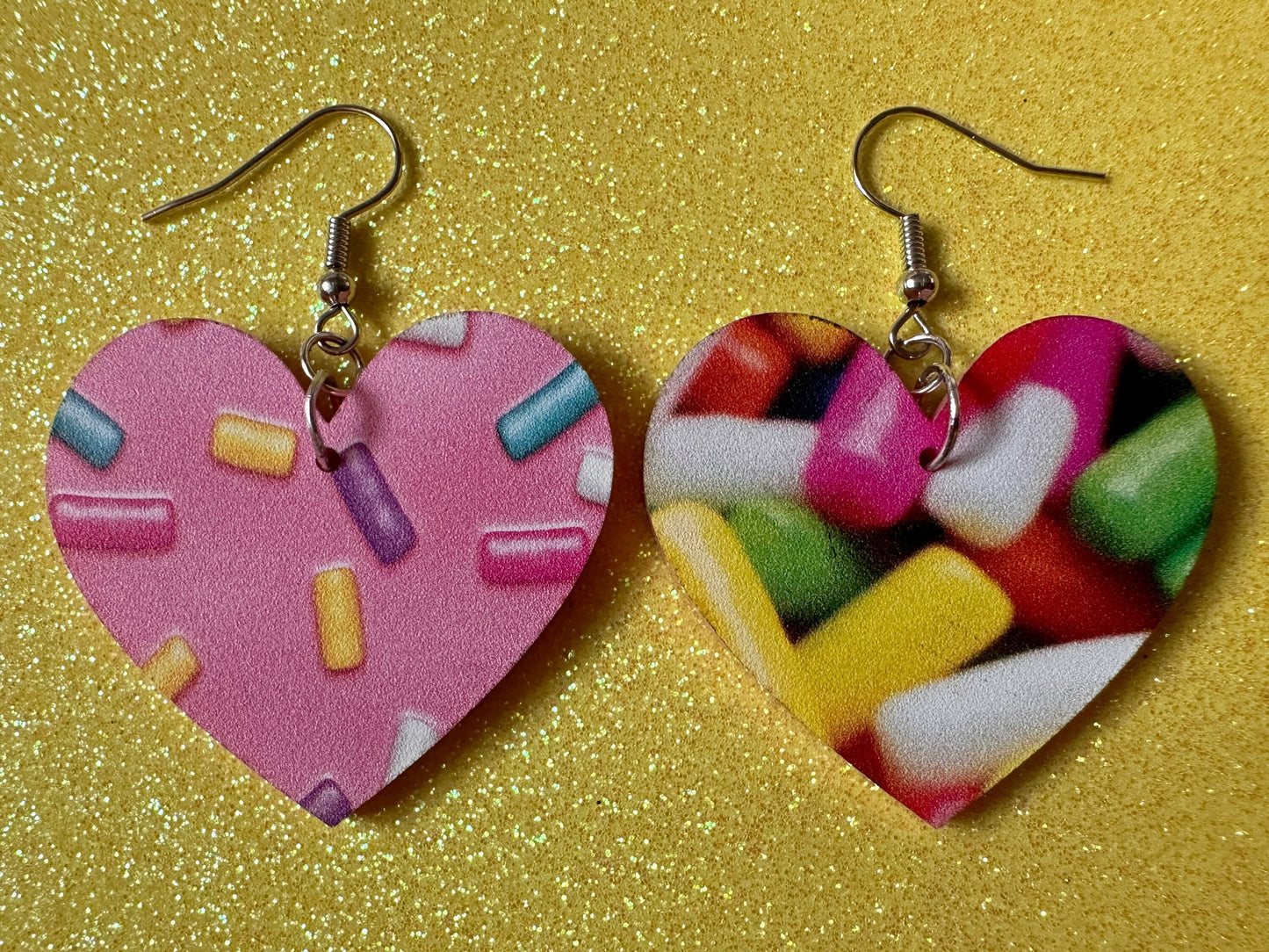 Sprinkles Earrings: Laser Cut Acrylic Sprinkles, Donut Donuts, Dessert, Cake, Ice Cream, Bakery, Food, Pink, Best Gifts for Her/Him/Them