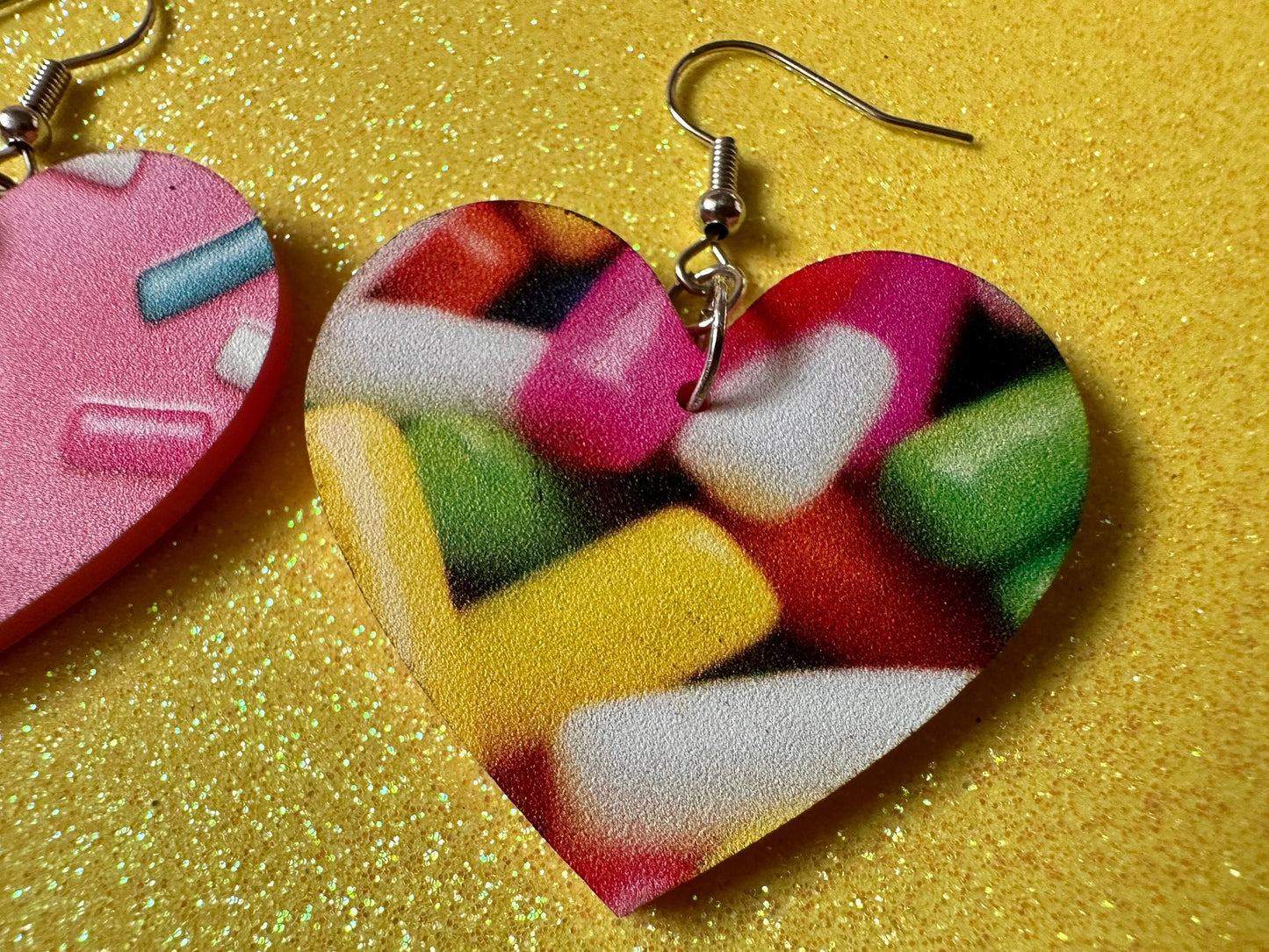 Sprinkles Earrings: Laser Cut Acrylic Sprinkles, Donut Donuts, Dessert, Cake, Ice Cream, Bakery, Food, Pink, Best Gifts for Her/Him/Them
