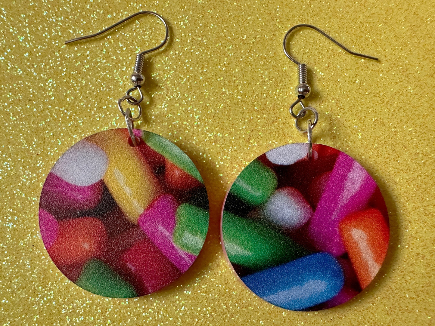 Sprinkles Earrings: Laser Cut Acrylic Sprinkles, Donut Donuts, Dessert, Cake, Ice Cream, Bakery, Food, Pink, Best Gifts for Her/Him/Them