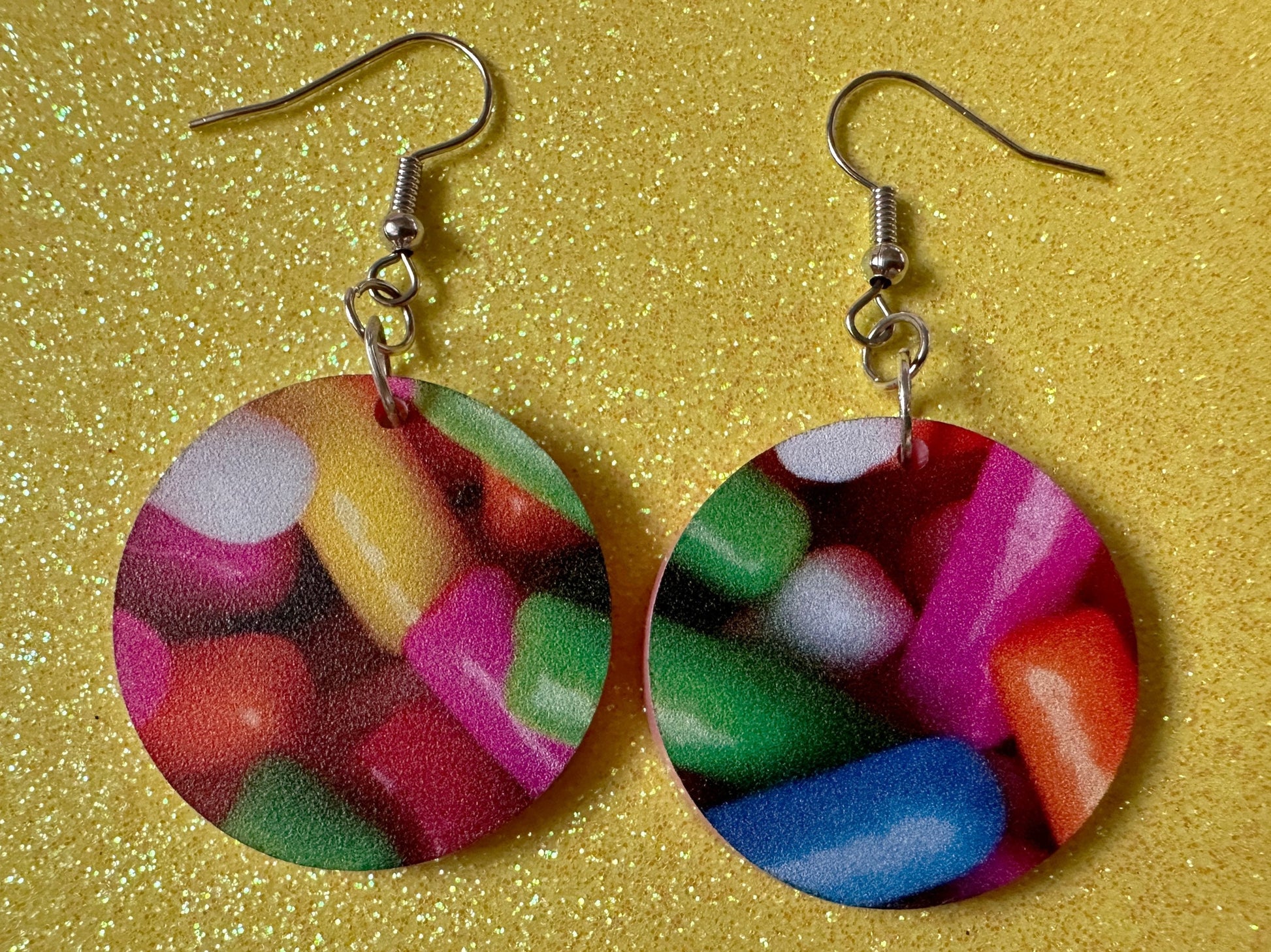 Sprinkles Earrings: Laser Cut Acrylic Sprinkles, Donut Donuts, Dessert, Cake, Ice Cream, Bakery, Food, Pink, Best Gifts for Her/Him/Them