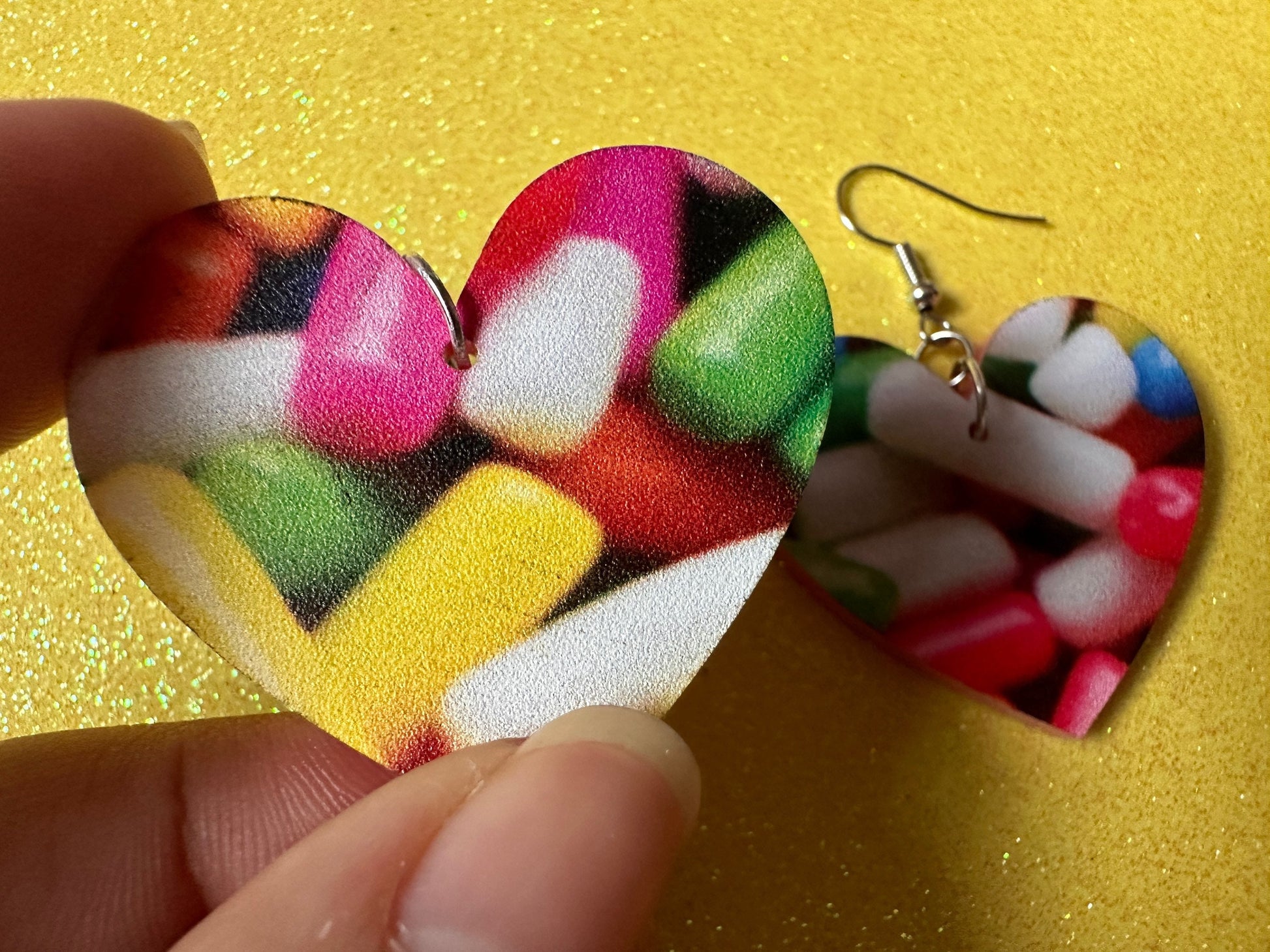 Sprinkles Earrings: Laser Cut Acrylic Sprinkles, Donut Donuts, Dessert, Cake, Ice Cream, Bakery, Food, Pink, Best Gifts for Her/Him/Them