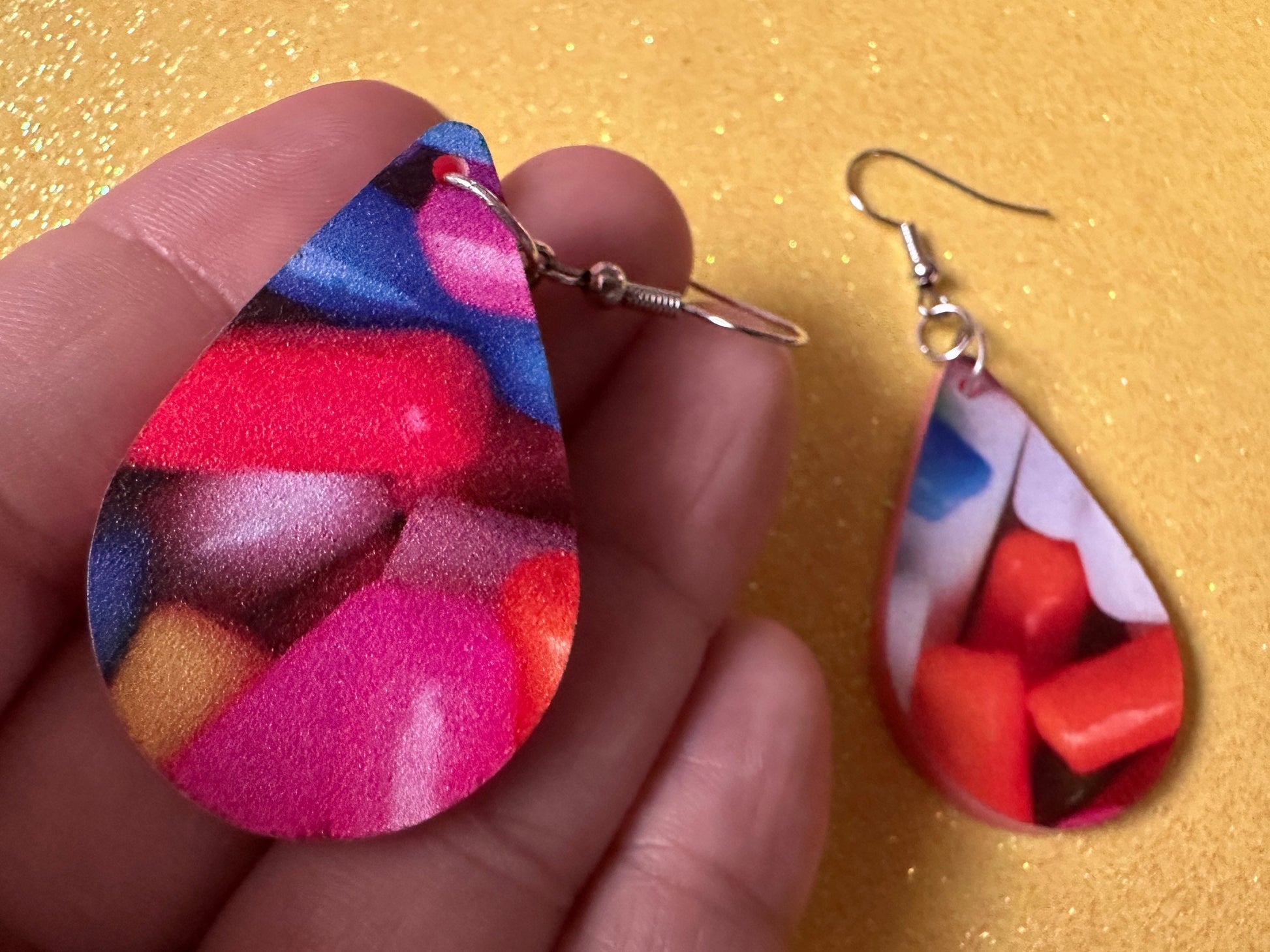 Sprinkles Earrings: Laser Cut Acrylic Sprinkles, Donut Donuts, Dessert, Cake, Ice Cream, Bakery, Food, Pink, Best Gifts for Her/Him/Them