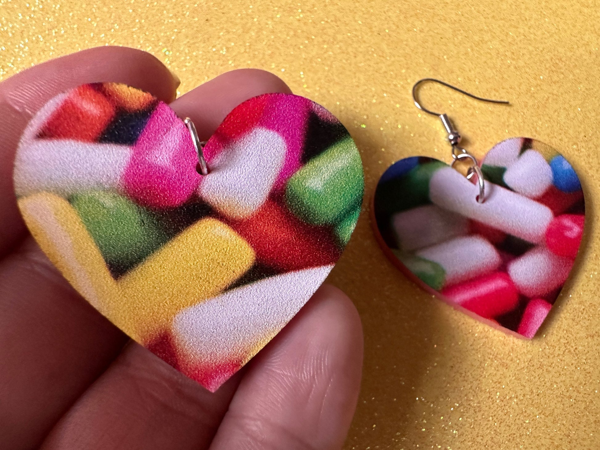 Sprinkles Earrings: Laser Cut Acrylic Sprinkles, Donut Donuts, Dessert, Cake, Ice Cream, Bakery, Food, Pink, Best Gifts for Her/Him/Them