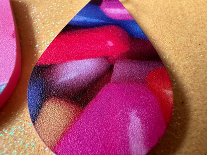 Sprinkles Earrings: Laser Cut Acrylic Sprinkles, Donut Donuts, Dessert, Cake, Ice Cream, Bakery, Food, Pink, Best Gifts for Her/Him/Them