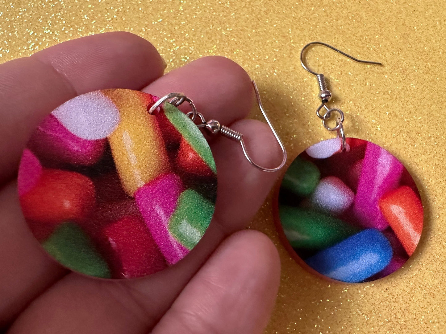 Sprinkles Earrings: Laser Cut Acrylic Sprinkles, Donut Donuts, Dessert, Cake, Ice Cream, Bakery, Food, Pink, Best Gifts for Her/Him/Them