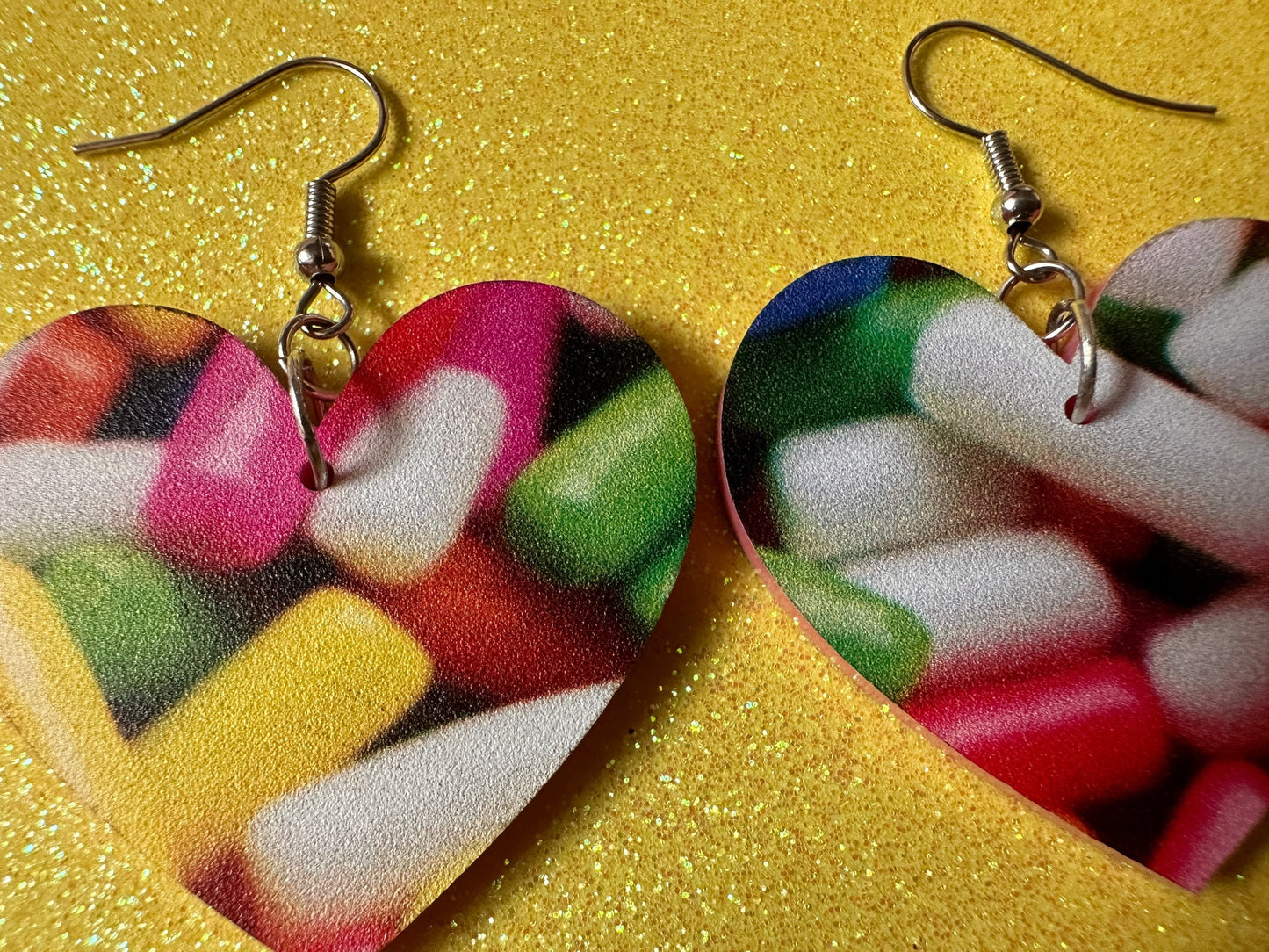 Sprinkles Earrings: Laser Cut Acrylic Sprinkles, Donut Donuts, Dessert, Cake, Ice Cream, Bakery, Food, Pink, Best Gifts for Her/Him/Them