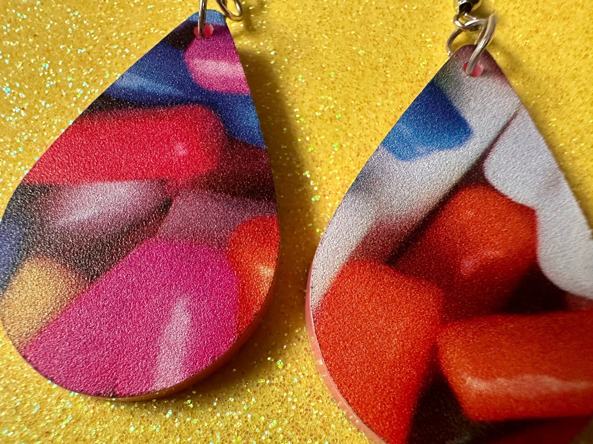 Sprinkles Earrings: Laser Cut Acrylic Sprinkles, Donut Donuts, Dessert, Cake, Ice Cream, Bakery, Food, Pink, Best Gifts for Her/Him/Them