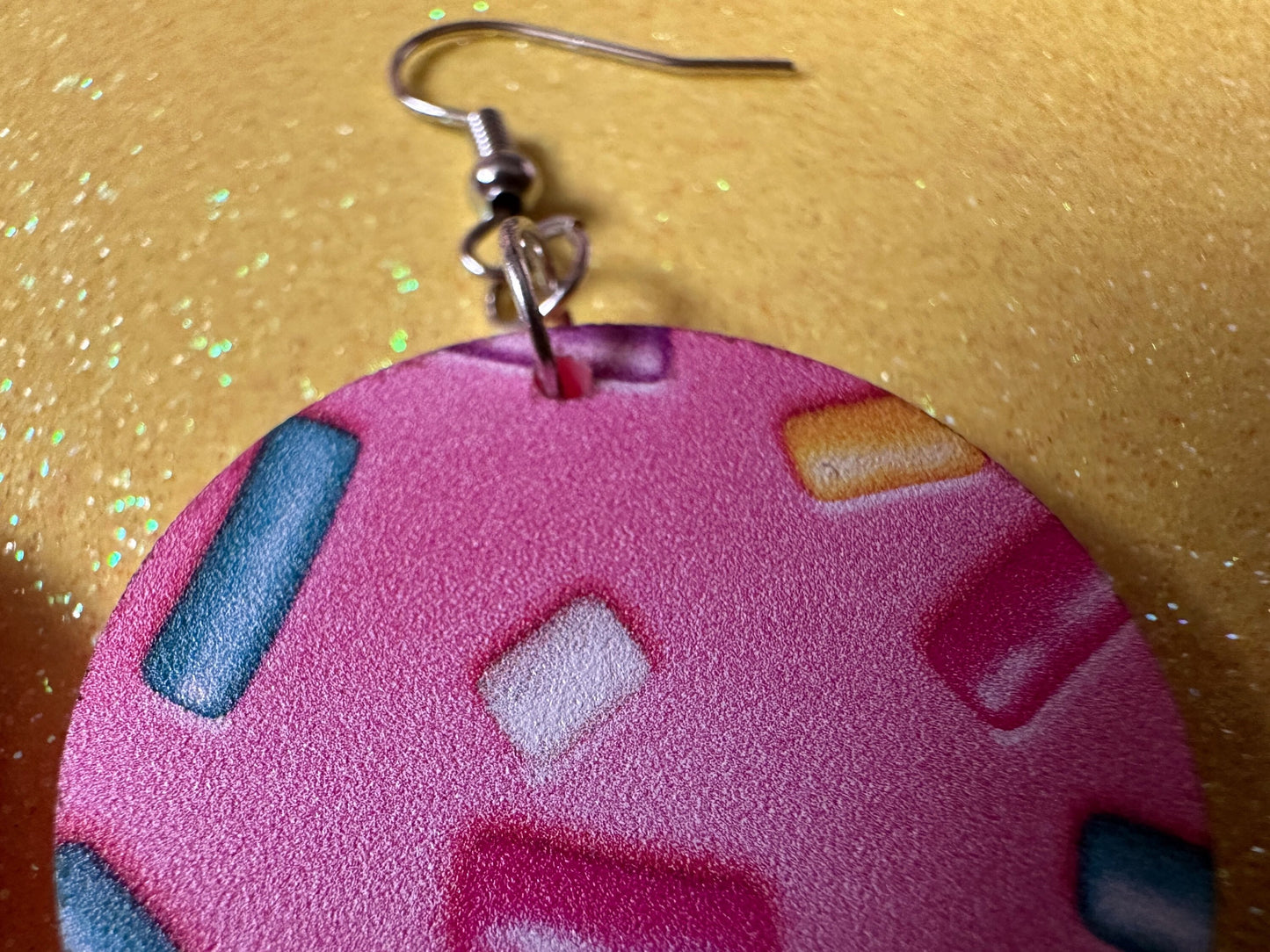Sprinkles Earrings: Laser Cut Acrylic Sprinkles, Donut Donuts, Dessert, Cake, Ice Cream, Bakery, Food, Pink, Best Gifts for Her/Him/Them