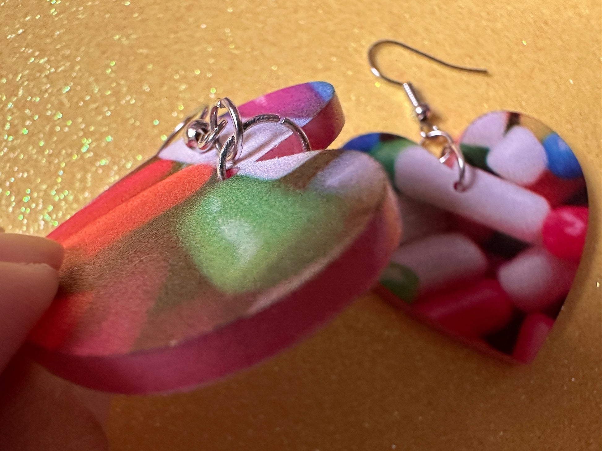 Sprinkles Earrings: Laser Cut Acrylic Sprinkles, Donut Donuts, Dessert, Cake, Ice Cream, Bakery, Food, Pink, Best Gifts for Her/Him/Them