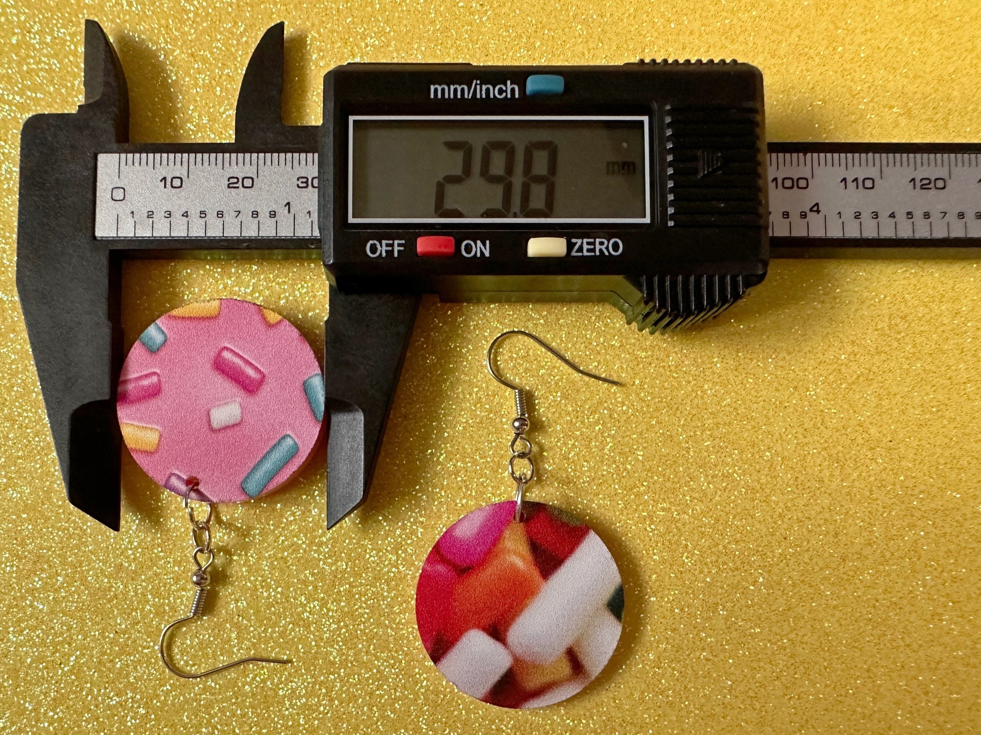 Sprinkles Earrings: Laser Cut Acrylic Sprinkles, Donut Donuts, Dessert, Cake, Ice Cream, Bakery, Food, Pink, Best Gifts for Her/Him/Them