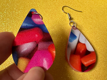 Sprinkles Earrings: Laser Cut Acrylic Sprinkles, Donut Donuts, Dessert, Cake, Ice Cream, Bakery, Food, Pink, Best Gifts for Her/Him/Them