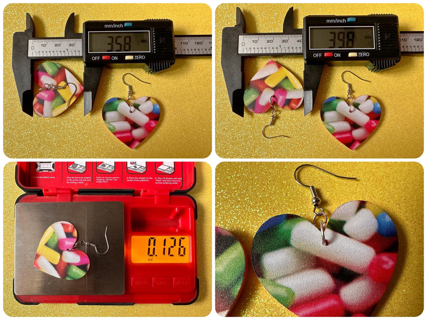 Sprinkles Earrings: Laser Cut Acrylic Sprinkles, Donut Donuts, Dessert, Cake, Ice Cream, Bakery, Food, Pink, Best Gifts for Her/Him/Them
