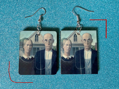 Starry Night Earrings: Laser Cut Acrylic Paintings, Van Gogh Immersive Experience, Famous Painting, Moon, Stars, Best Gifts for Her/Him/Them
