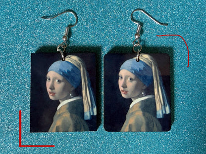 Starry Night Earrings: Laser Cut Acrylic Paintings, Van Gogh Immersive Experience, Famous Painting, Moon, Stars, Best Gifts for Her/Him/Them