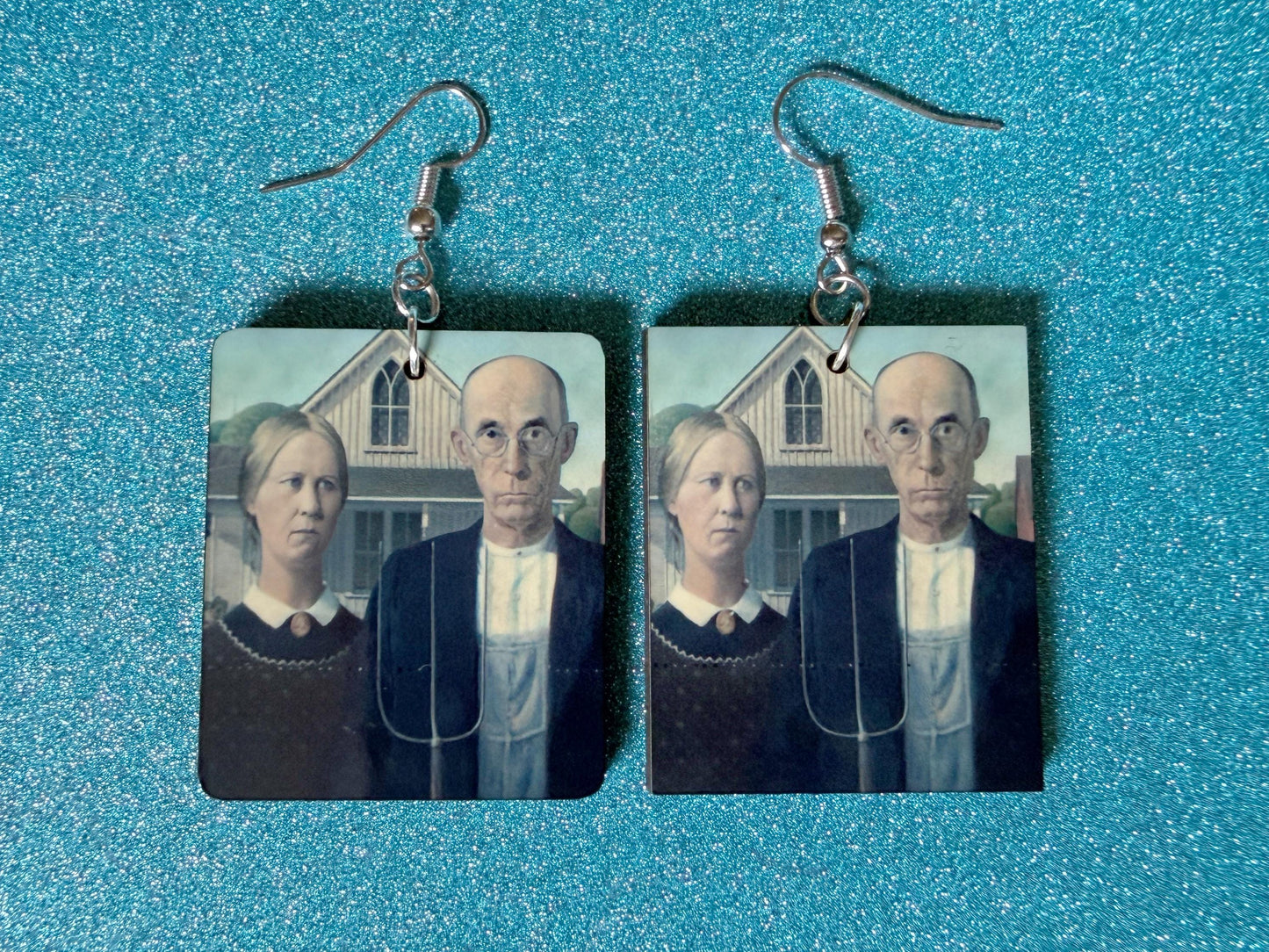 Starry Night Earrings: Laser Cut Acrylic Paintings, Van Gogh Immersive Experience, Famous Painting, Moon, Stars, Best Gifts for Her/Him/Them