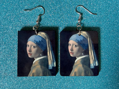Starry Night Earrings: Laser Cut Acrylic Paintings, Van Gogh Immersive Experience, Famous Painting, Moon, Stars, Best Gifts for Her/Him/Them