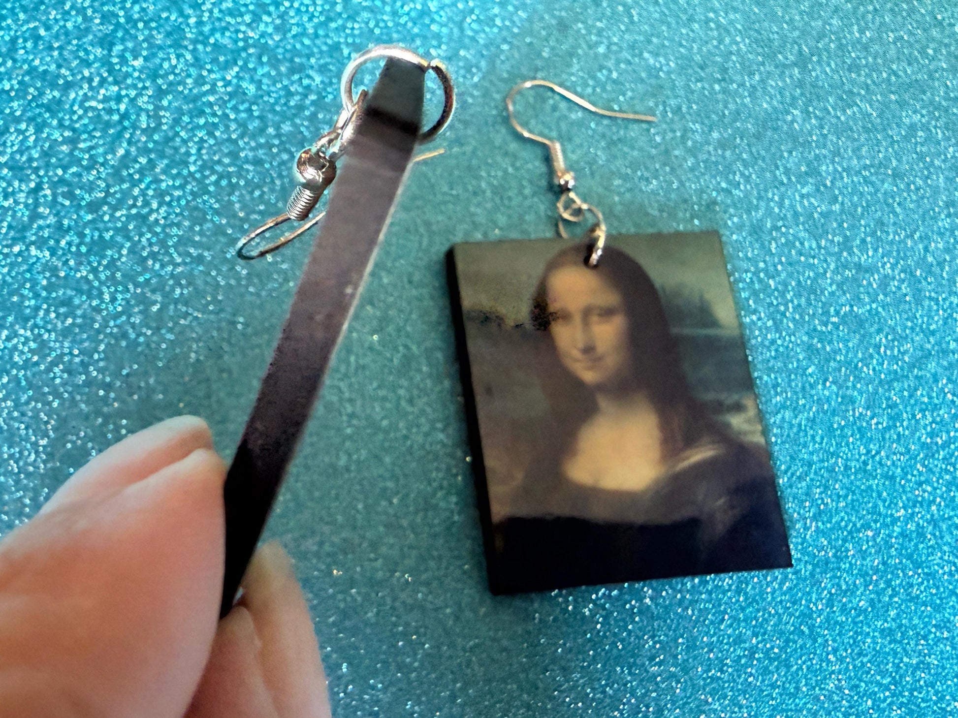 Starry Night Earrings: Laser Cut Acrylic Paintings, Van Gogh Immersive Experience, Famous Painting, Moon, Stars, Best Gifts for Her/Him/Them