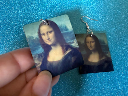 Starry Night Earrings: Laser Cut Acrylic Paintings, Van Gogh Immersive Experience, Famous Painting, Moon, Stars, Best Gifts for Her/Him/Them