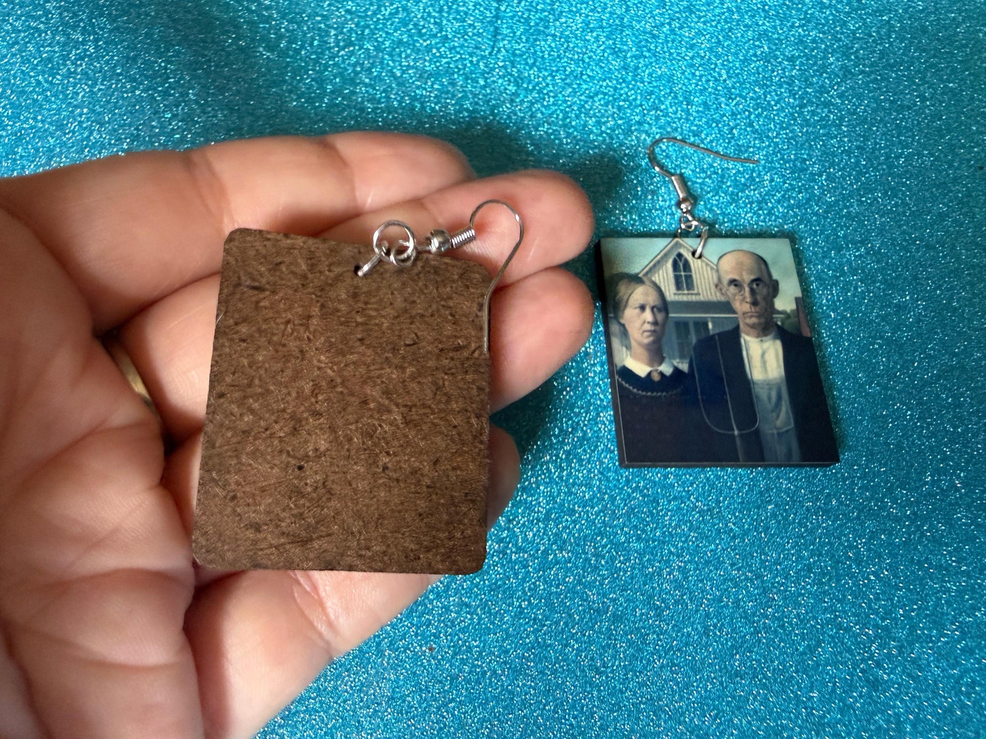 Starry Night Earrings: Laser Cut Acrylic Paintings, Van Gogh Immersive Experience, Famous Painting, Moon, Stars, Best Gifts for Her/Him/Them