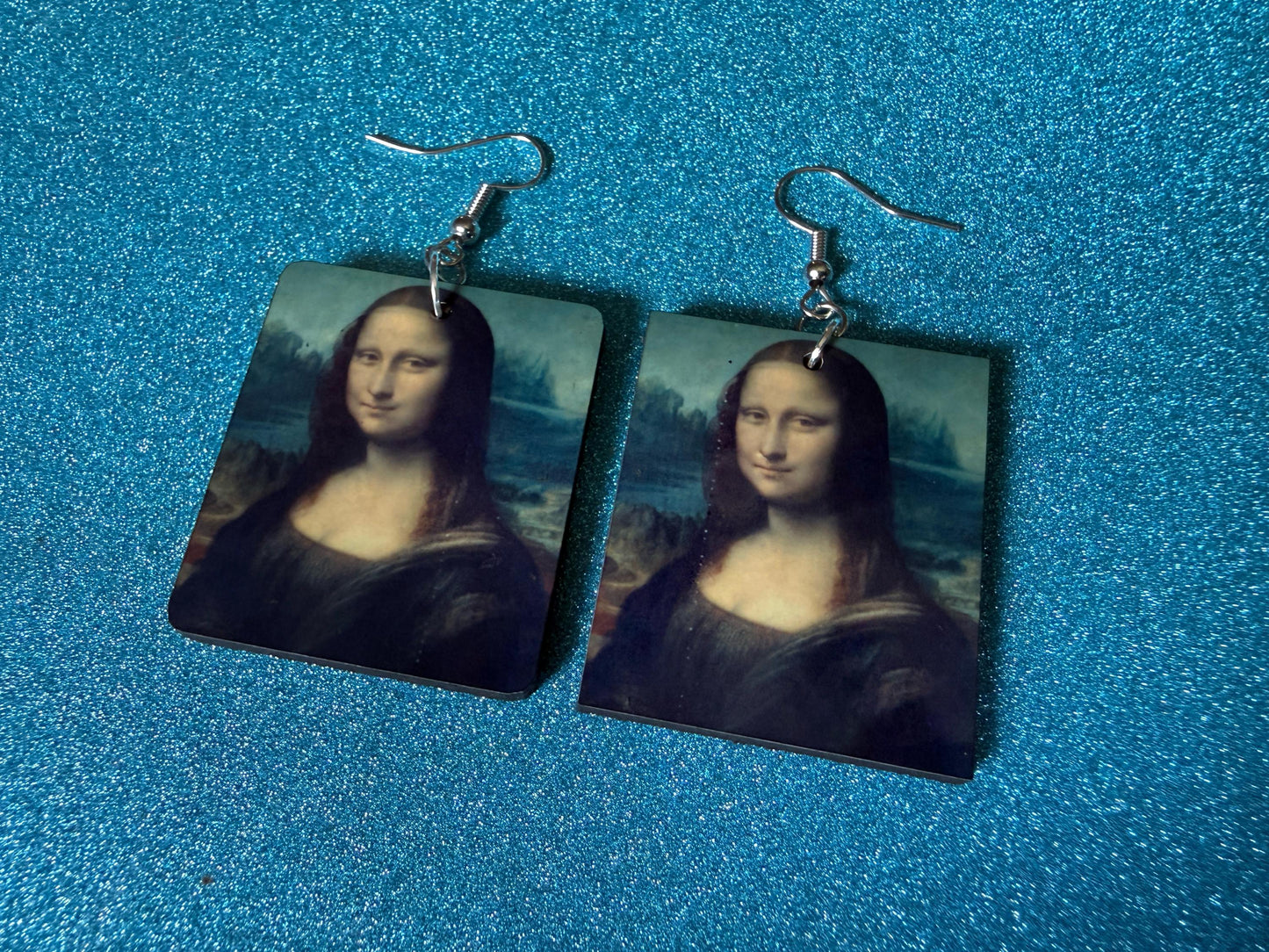 Starry Night Earrings: Laser Cut Acrylic Paintings, Van Gogh Immersive Experience, Famous Painting, Moon, Stars, Best Gifts for Her/Him/Them