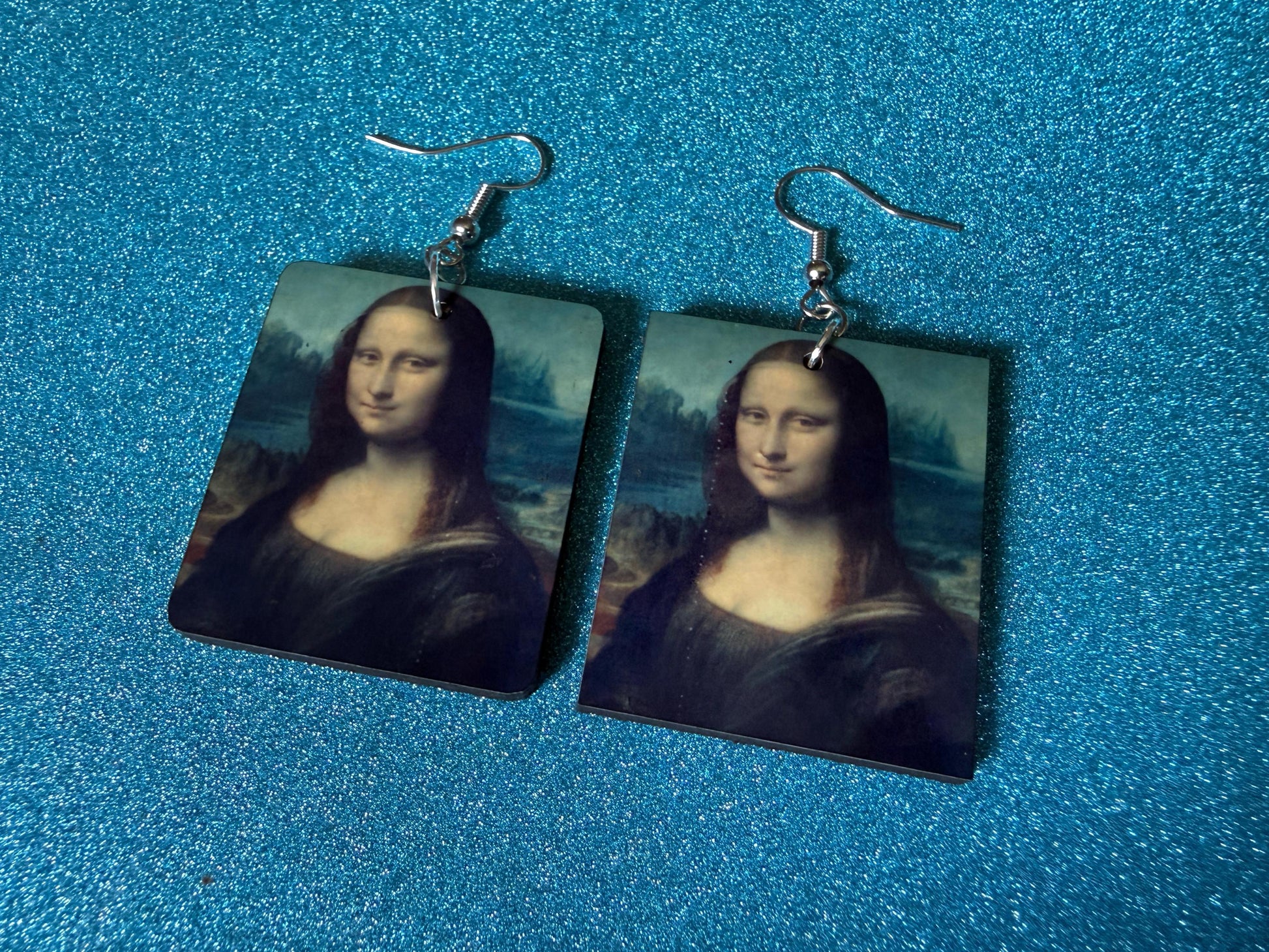 Starry Night Earrings: Laser Cut Acrylic Paintings, Van Gogh Immersive Experience, Famous Painting, Moon, Stars, Best Gifts for Her/Him/Them
