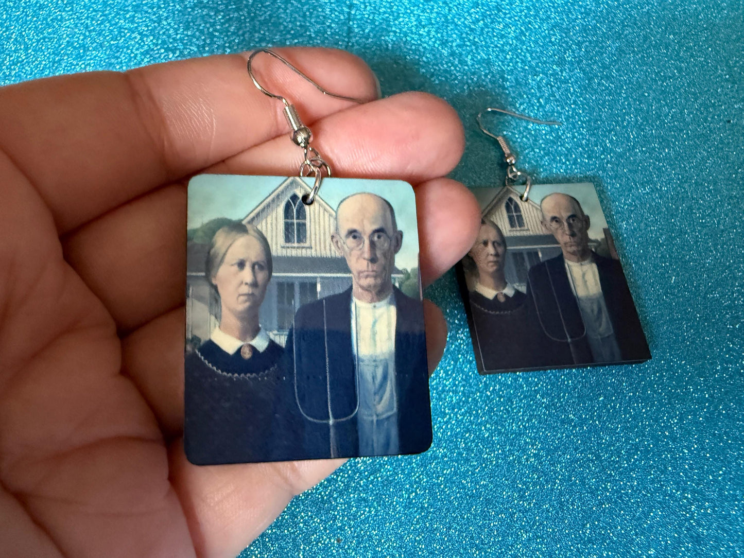 Starry Night Earrings: Laser Cut Acrylic Paintings, Van Gogh Immersive Experience, Famous Painting, Moon, Stars, Best Gifts for Her/Him/Them