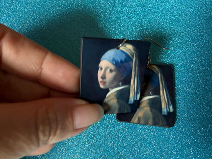 Starry Night Earrings: Laser Cut Acrylic Paintings, Van Gogh Immersive Experience, Famous Painting, Moon, Stars, Best Gifts for Her/Him/Them