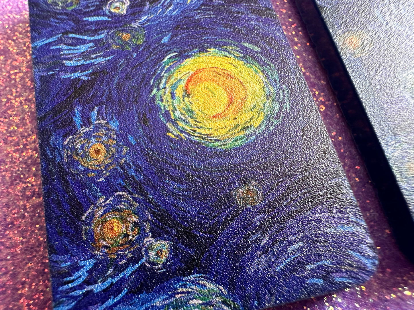 Starry Night Earrings: Laser Cut Acrylic Paintings, Van Gogh Immersive Experience, Famous Painting, Moon, Stars, Gifts for Her/Him/Them