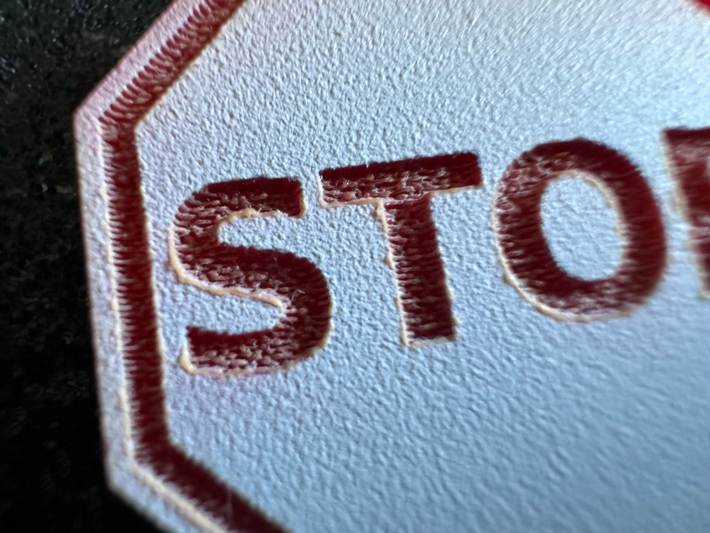 Stop Sign Earrings: Laser Cut Acrylic Signs, No, Warning, Alarm, Attention Driving, Red & White Road Sign, Best Gifts for Her/Him/Them