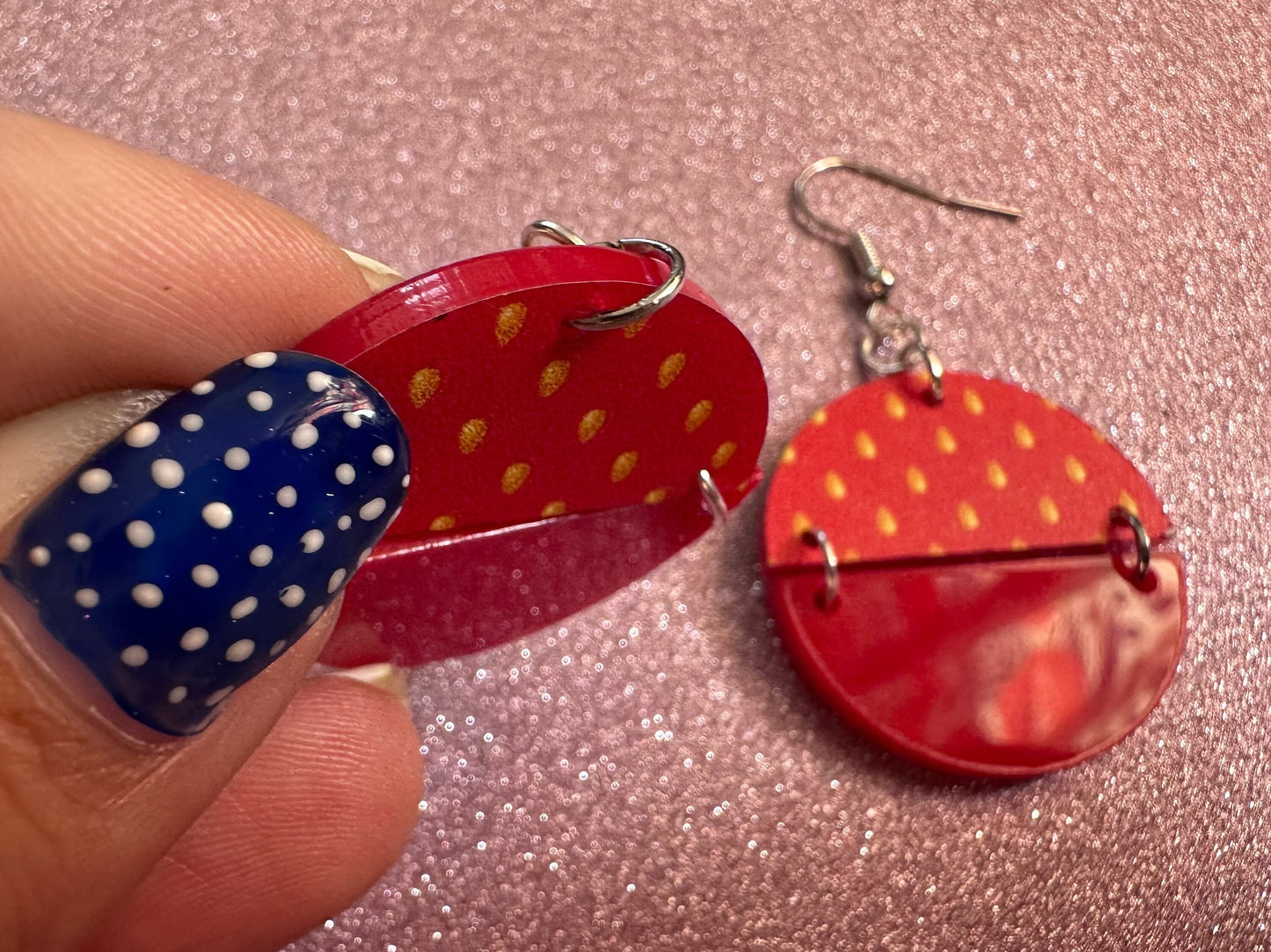 Strawberry Earrings: Laser Cut Acrylic Strawberries, Fruit, Heart, Fruits, Red Earrings, Summer Vibes, Food Earrings, Gifts for Her/Him/Them