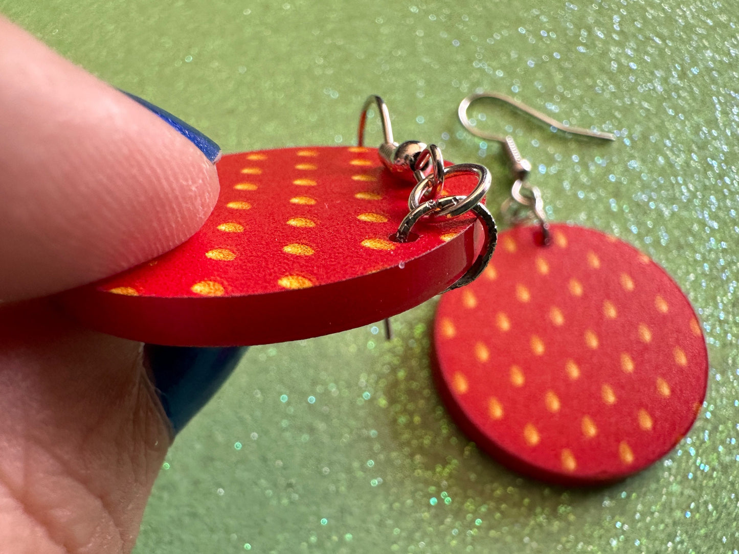 Strawberry Earrings: Laser Cut Acrylic Strawberries, Fruit, Heart, Fruits, Red Earrings, Summer Vibes, Food Earrings, Gifts for Her/Him/Them