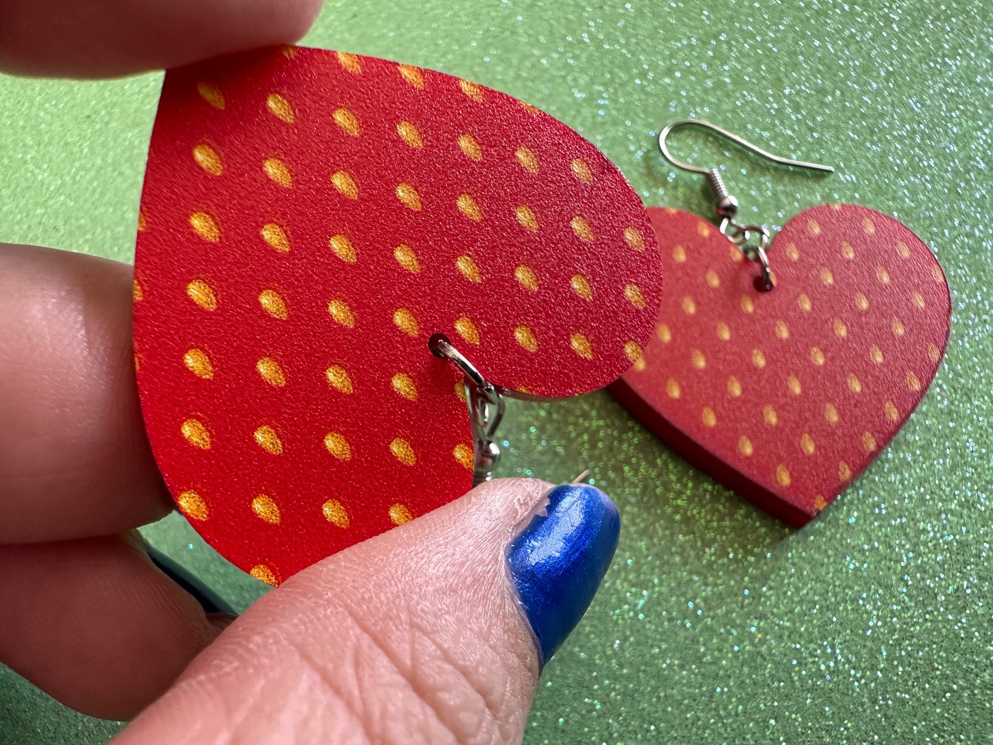 Strawberry Earrings: Laser Cut Acrylic Strawberries, Fruit, Heart, Fruits, Red, Summer Vibes, Food Earrings, Best Gifts for Her/Him/Them