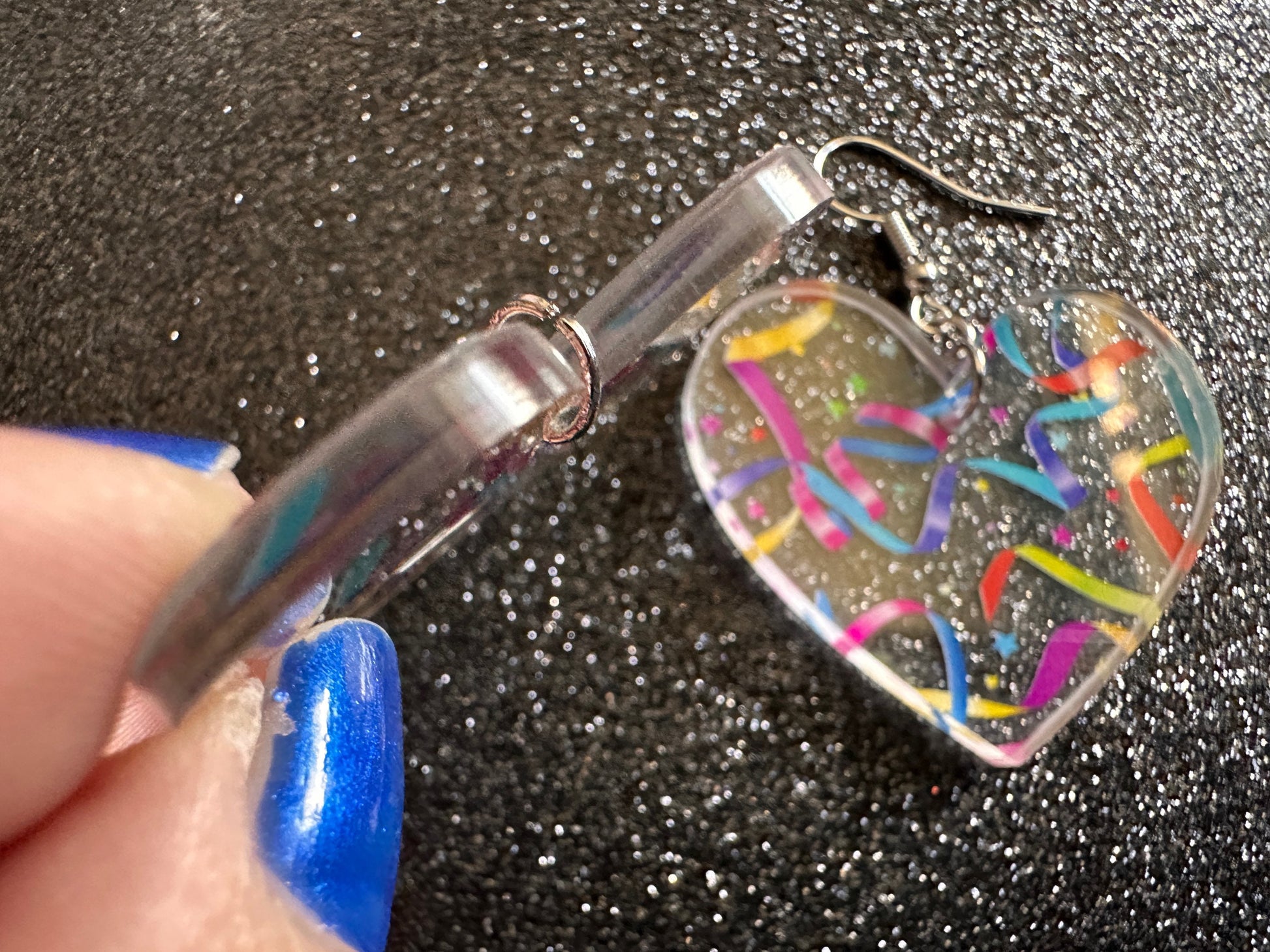 Streamer Earrings: Laser Cut Acrylic Steamers, Celebrate, Party, Festive, Colorful, Stars, Birthday, Happy, Best Gifts for Her/Him/Them