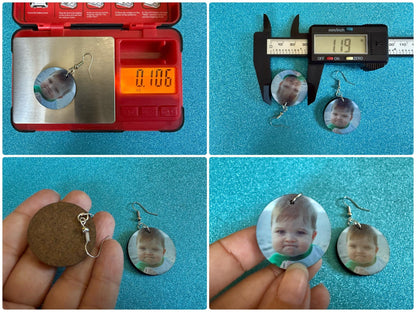 Success Kid Meme Earrings: Wooden Sublimated Meme Earrings, Successful Baby Meme, Winner, Novelty, Pop Culture, Best Gifts for Her/Him/Them