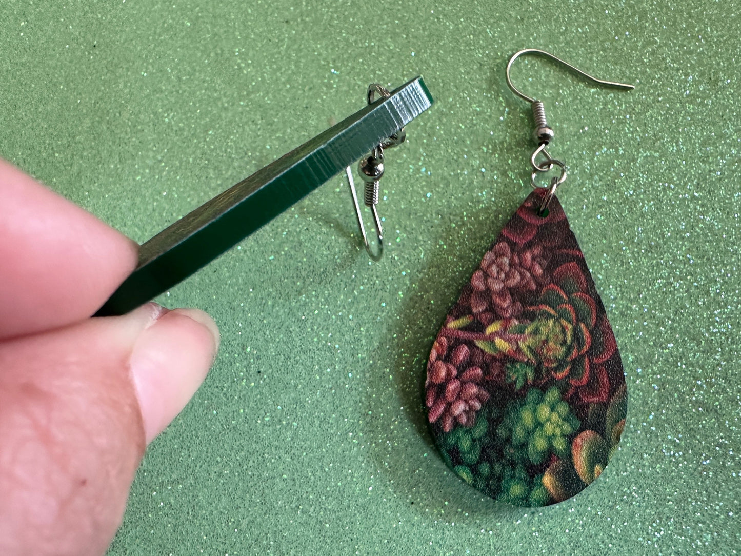 Succulent Earrings: Laser Cut Acrylic Succulents, Cacti, House Plants, Greenhouse, Botany, Green Earrings, Best Gifts for Her/Him/Them