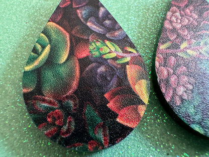 Succulent Earrings: Laser Cut Acrylic Succulents, Cacti, House Plants, Greenhouse, Botany, Green Earrings, Best Gifts for Her/Him/Them