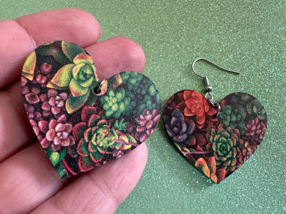 Succulent Earrings: Laser Cut Acrylic Succulents, Cacti, House Plants, Greenhouse, Botany, Green Earrings, Best Gifts for Her/Him/Them