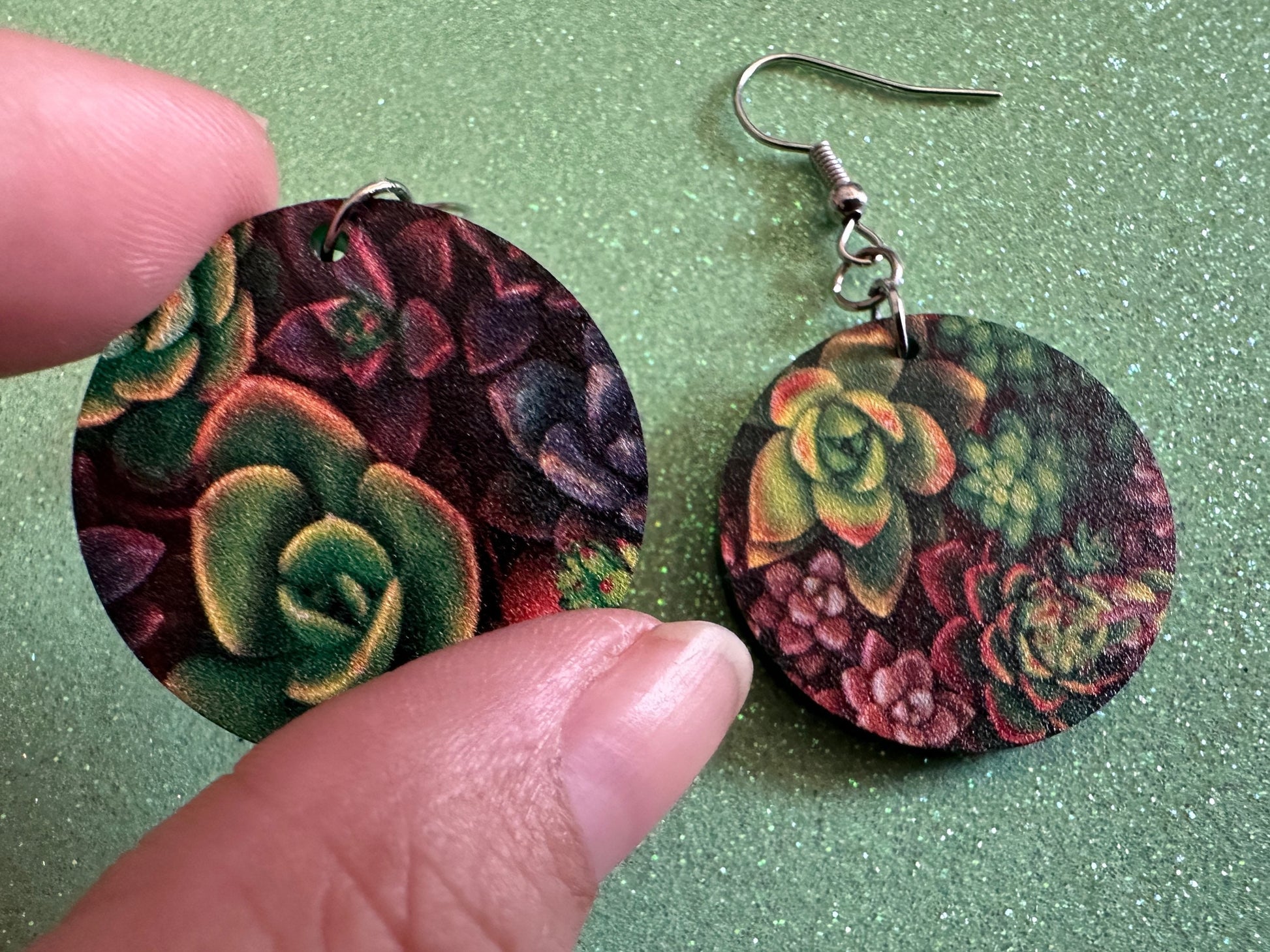 Succulent Earrings: Laser Cut Acrylic Succulents, Cacti, House Plants, Greenhouse, Botany, Green Earrings, Best Gifts for Her/Him/Them