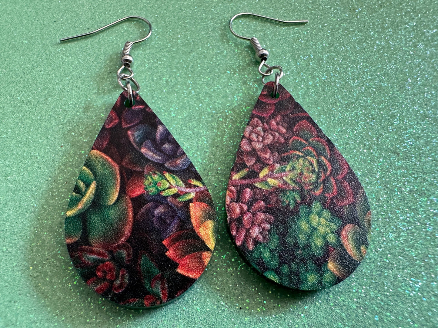 Succulent Earrings: Laser Cut Acrylic Succulents, Cacti, House Plants, Greenhouse, Botany, Green Earrings, Best Gifts for Her/Him/Them