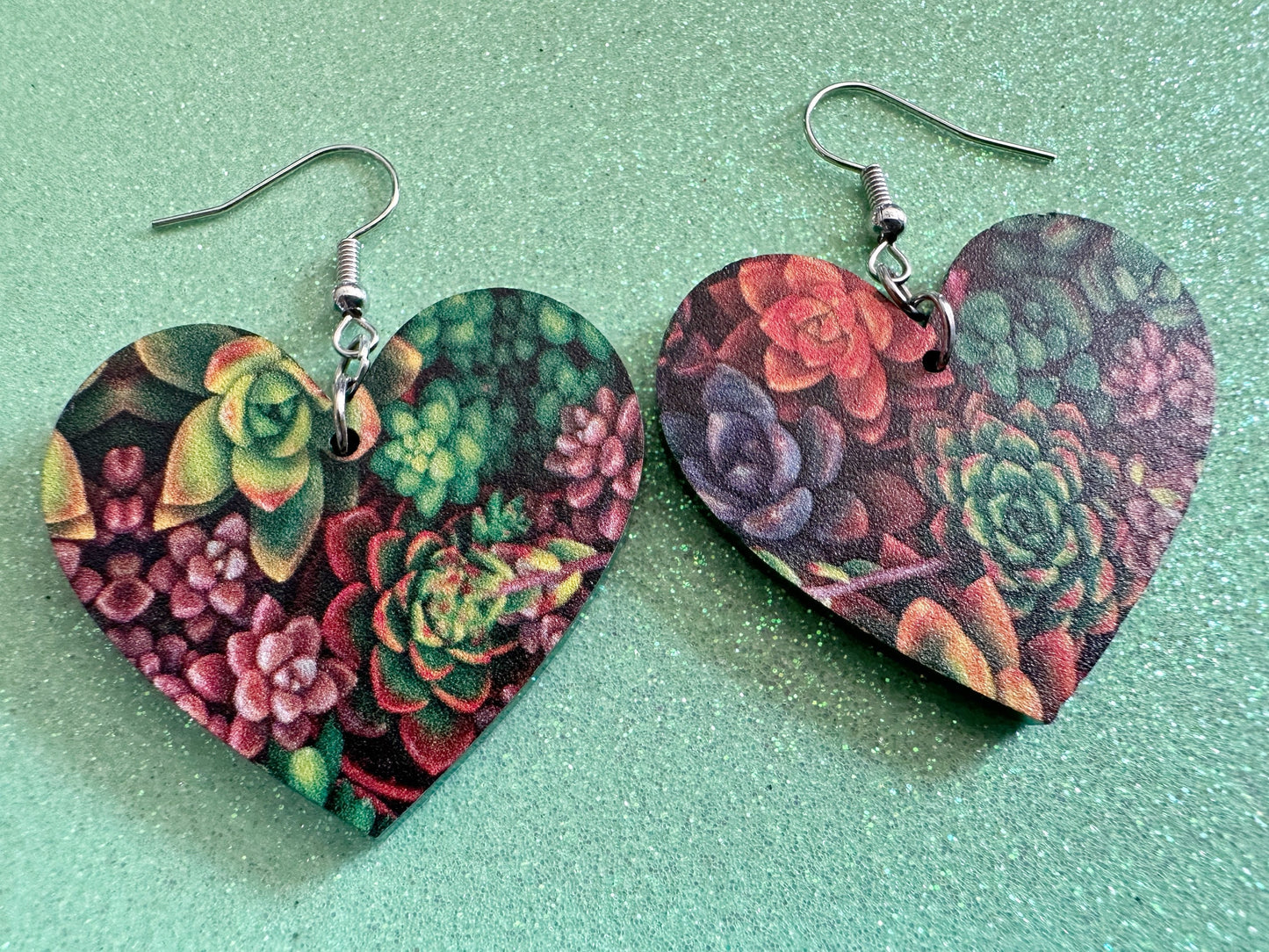 Succulent Earrings: Laser Cut Acrylic Succulents, Cacti, House Plants, Greenhouse, Botany, Green Earrings, Best Gifts for Her/Him/Them