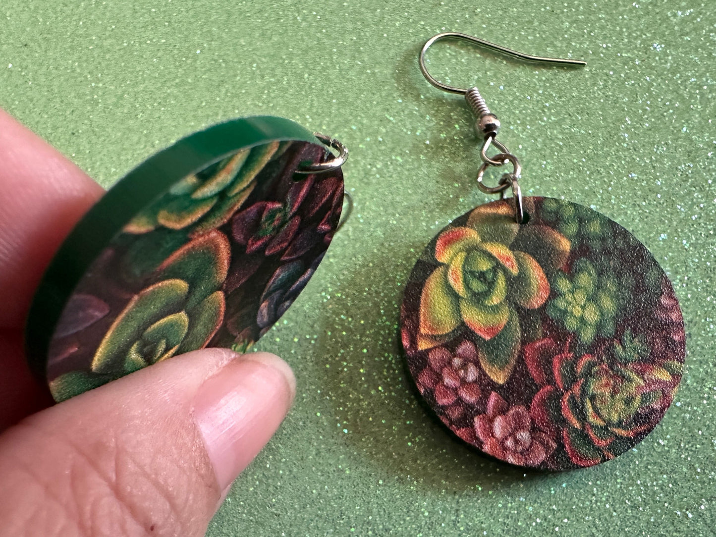 Succulent Earrings: Laser Cut Acrylic Succulents, Cacti, House Plants, Greenhouse, Botany, Green Earrings, Best Gifts for Her/Him/Them
