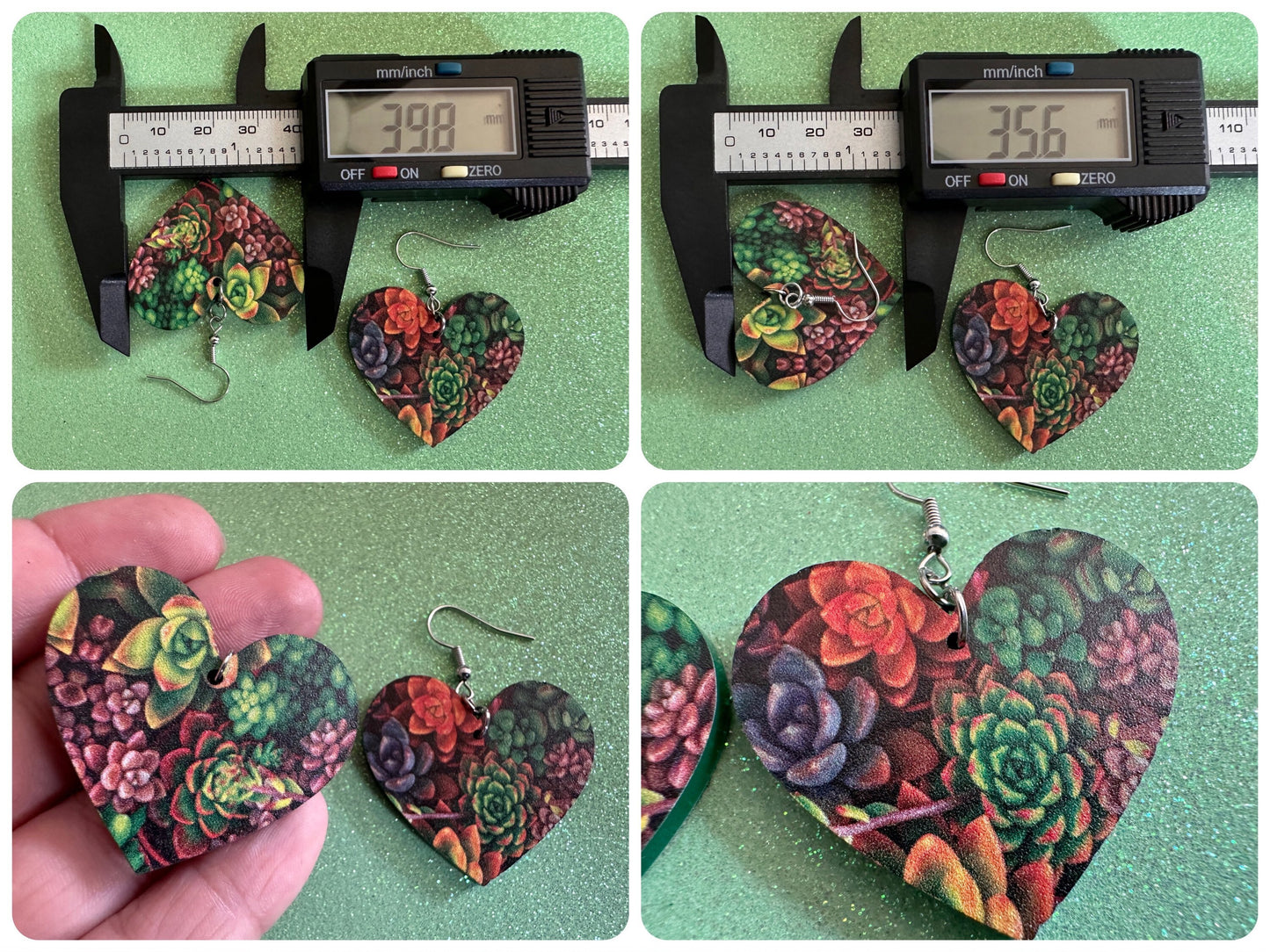 Succulent Earrings: Laser Cut Acrylic Succulents, Cacti, House Plants, Greenhouse, Botany, Green Earrings, Best Gifts for Her/Him/Them